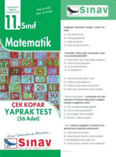 Sınav 11. Sınıf Matematik Çek Kopar Yaprak Test - Kolektif - Sınav Der