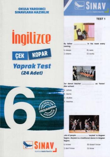 6. Sınıf İngilizce Çek Kopar Yaprak Test (24 Adet) - Kolektif - Sınav 