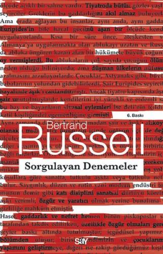 Sorgulayan Denemeler - Bertrand Russell - Say Yayınları