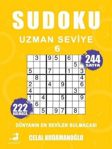 Sudoku Uzman Seviye - 6 - Celal Kodamanoğlu - Olimpos Yayınları