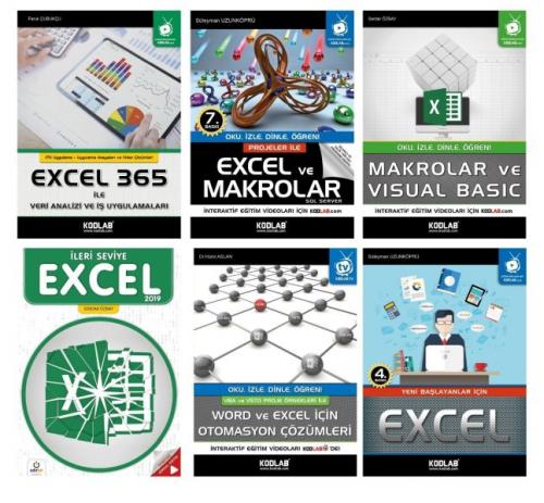 Süper Excel Eğitim Seti 2 (6 Kitap Takım) - Kolektif - Kodlab Yayın Da