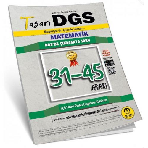 DGS Matematik 31 45 Arası Garanti Soru Kitapçığı - Cem Öztürk - Tasarı