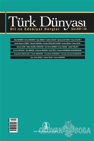 Türk Dünyası Dil ve Edebiyat Dergisi Sayı: 52 Güz 2021 - Kolektif - Tü
