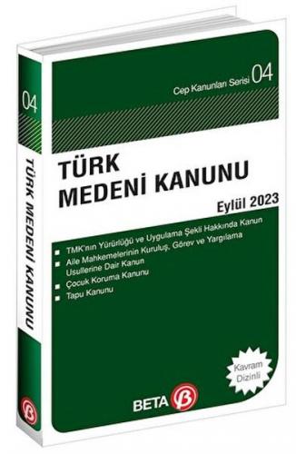 Türk Medeni Kanunu - Eylül 2023 - Kolektif - Beta Basım Yayım