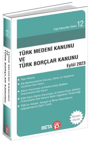 Türk Medeni Kanunu ve Türk Borçlar Kanunu Eylül 2020 - Celal Ülgen - B