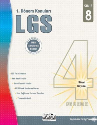 Üçgen Akademi 8.Sınıf LGS 1. Dönem Konuları - 4'lü Deneme Sınavı - Kol