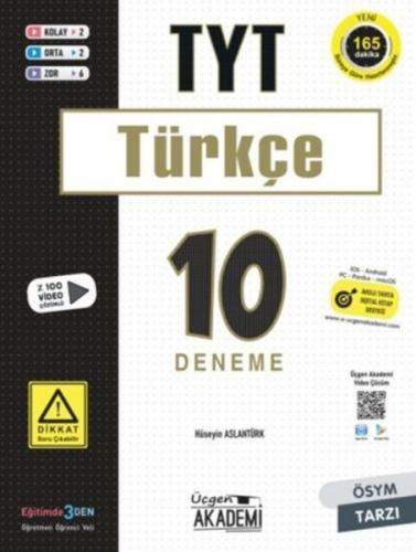 Üçgen Akademi TYT Türkçe 10 lu Deneme Sınavı - Hüseyin Aslantürk - Üçg