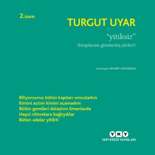 Yitiksiz - Turgut Uyar - Yapı Kredi Yayınları